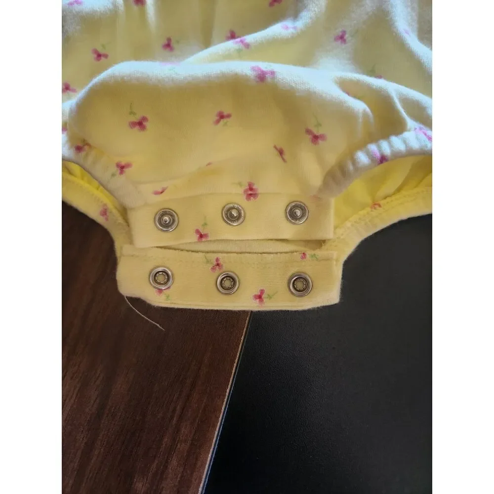 Carter's Just One You Baby Girl 3M Yellow Butterfly Dress Bodysuit Onesie